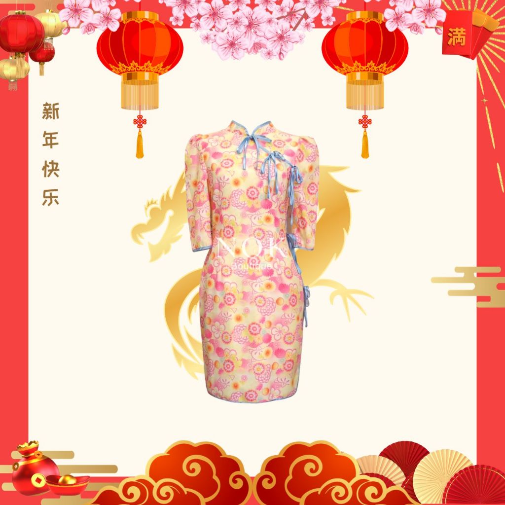 CND001,CND002-เดรสใส่เที่ยวใส่ออกงาน เดรสกี่เพ้า