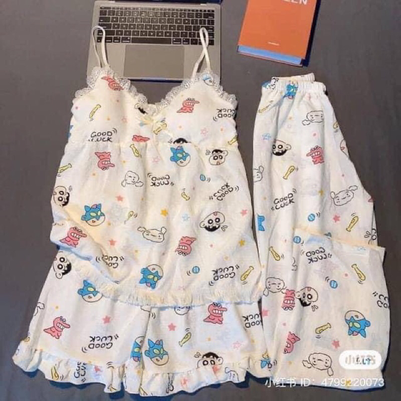 ชุดนอนชินจังเซ๊ต3ชิ้น พร้อมส่ง