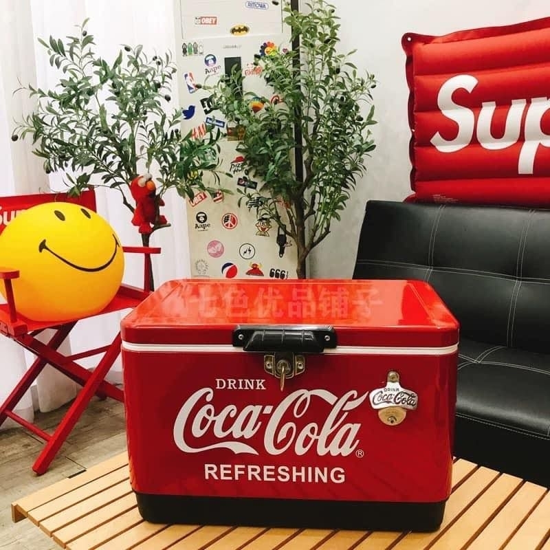 Coca-Cola กระติกน้ำ 30 ลิตร แช่น้ำแข็ง น้ำดื่ม เครื่องดื่ม มีที่เปิดขวดเพื่อความสะดวกในการใช้งาน