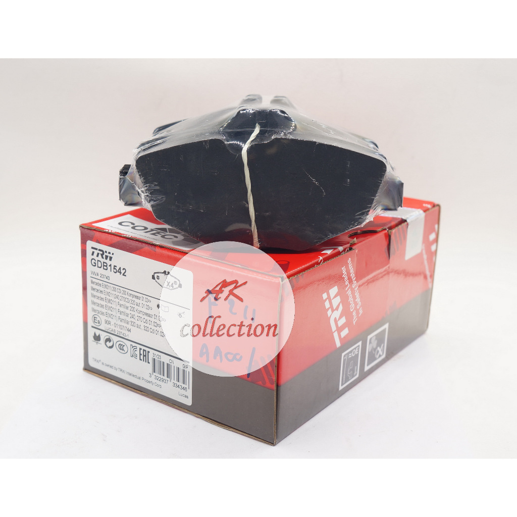 BENZ ผ้าเบรค Brake pad ผ้าเบรคหน้า ผ้าเบรคหลัง เบนซ์ รุ่น W211  E200 E220CDI E240 ยี่ห้อ TRW