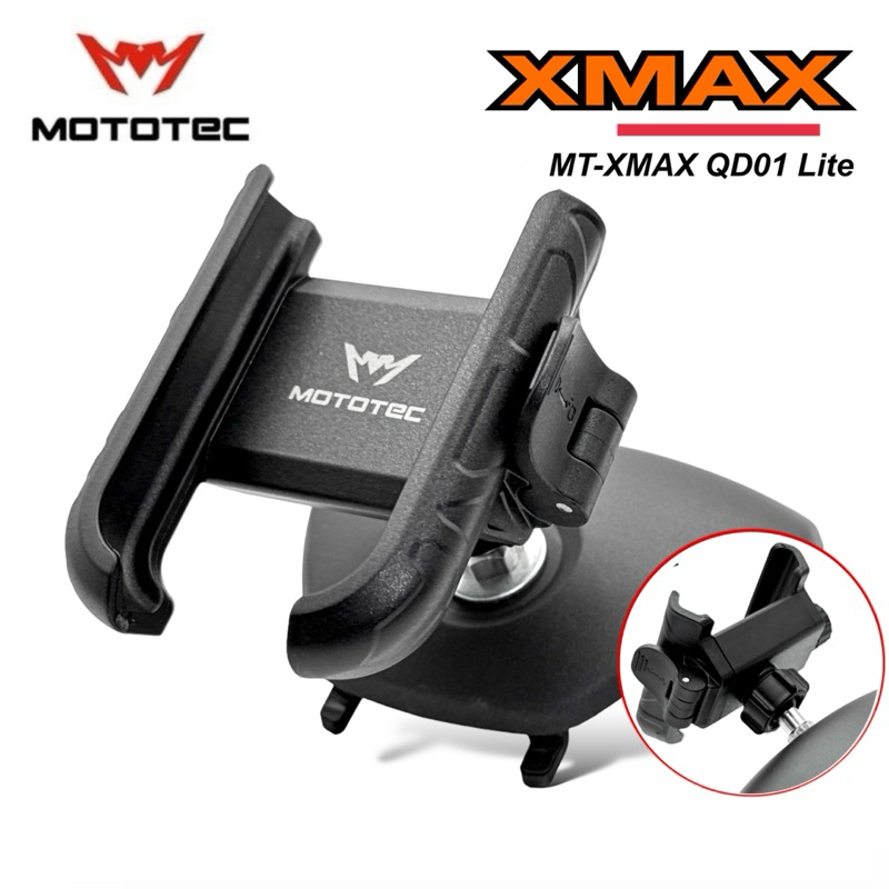 MOTOTEC MT-XMAX QD[Lite] ชุดที่จับโทรศัพท์สำหรับมอเตอร์ไซด์ รุ่นปลดเร็วพร้อมครอบ