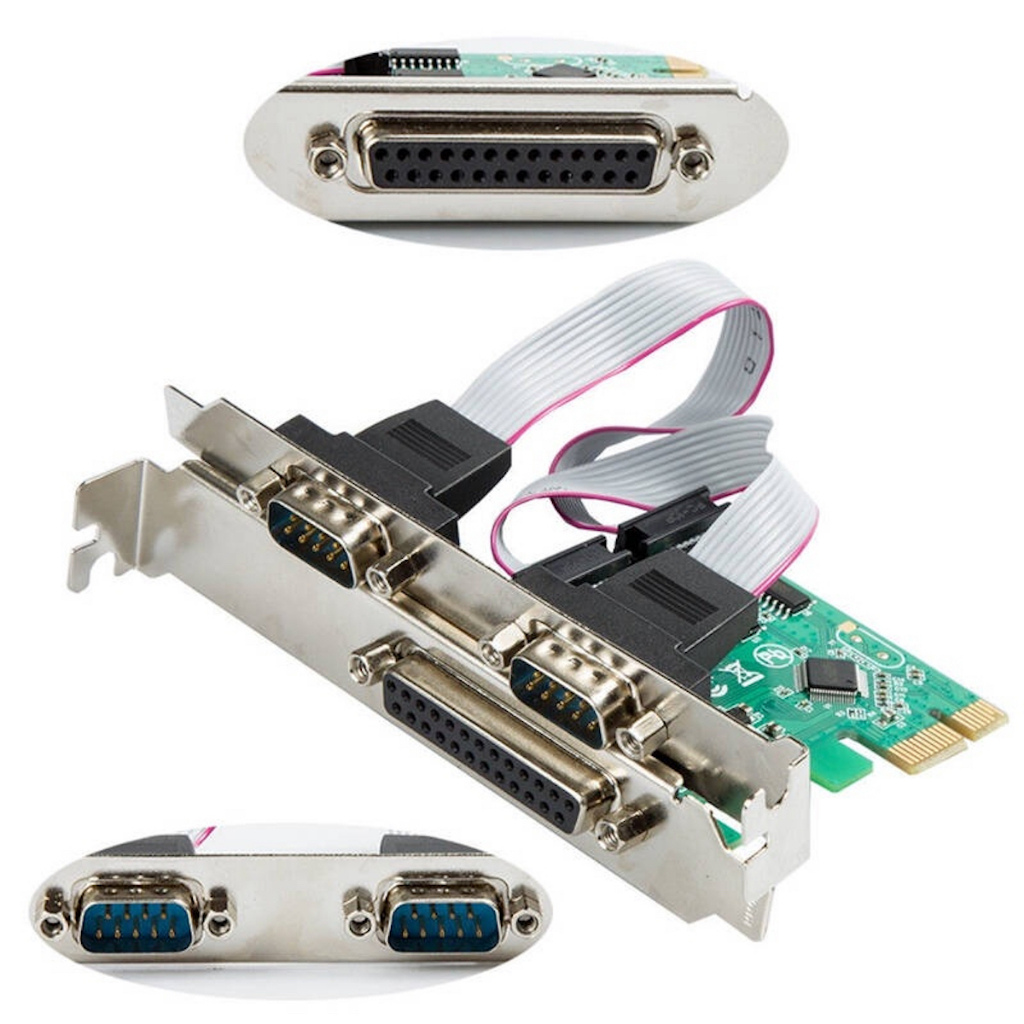 PCI Express Parallel+Serial DB25+2 RS232/DB25+2 RS232+Low Profile