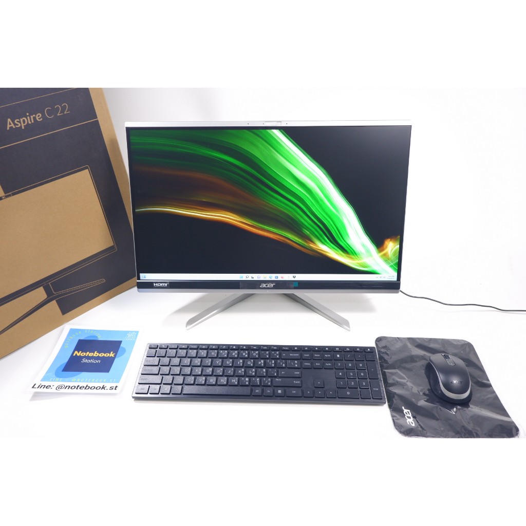 (ของใหม่)Acer All-in-one i3-1115G4 Ram8 SSD512 จอ21.5 FHD IPS เครื่องสวยสเปคดี อุปกรณ์ครบชุดพร้อมใช้งาน มีประกันศูนย์