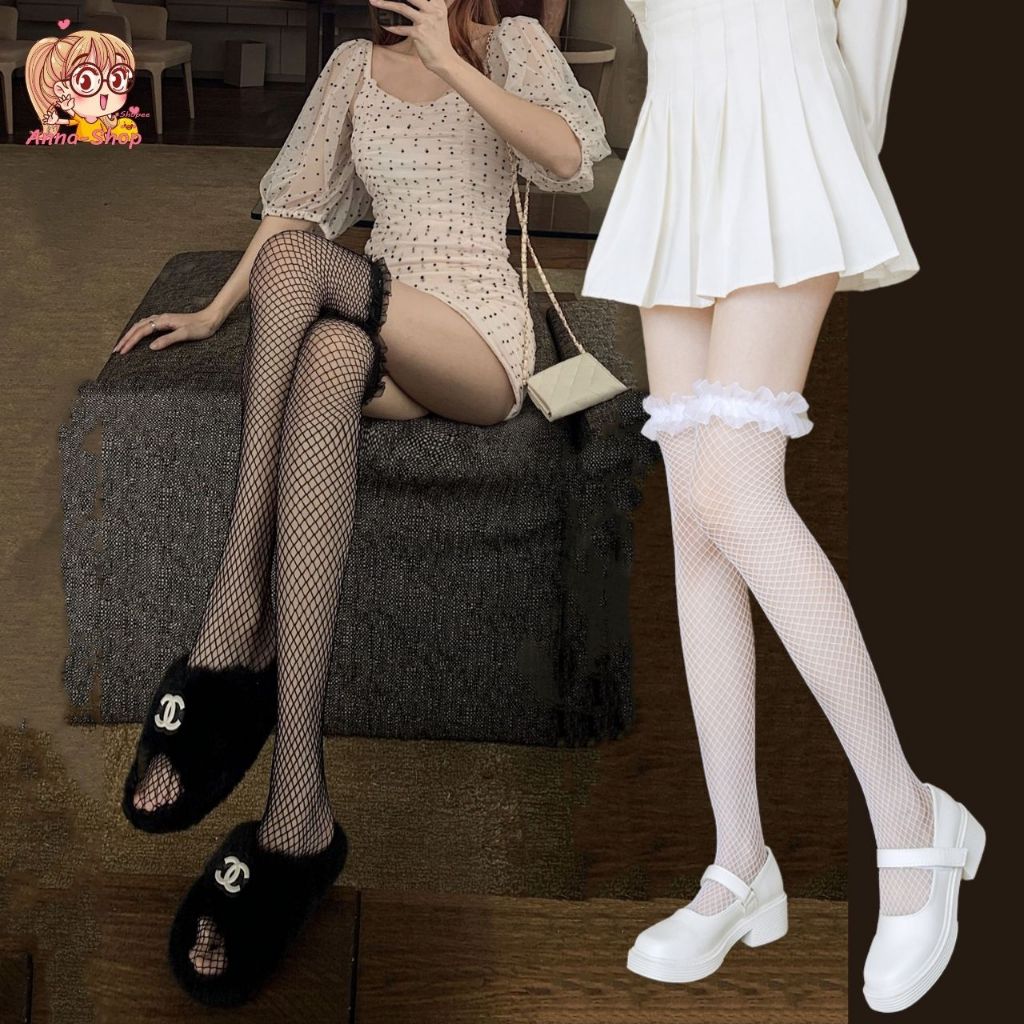 annacny ถุงน่องคอสเพลย์เนื้อเนียน  ถุงน่องตาข่าย ยืดได้ดี ใส่สบาย ไม่บาดผิว สินค้าพร้อมส่งจากไทย