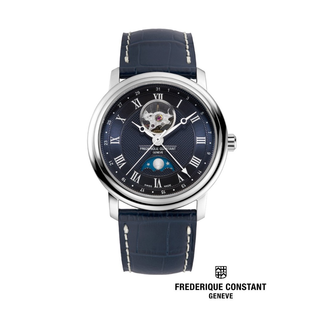 Frederique Constant Automatic FC-335MCNW4P26 Classics Moonphase Heart Beat Men’s Watch