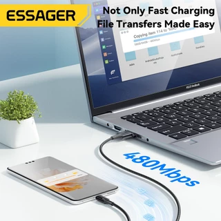 Essager 7A 100W 3 In 1สายสายชาร์จไมโครชนิด C สำหรับ14 13 Pro Max Samsung Xiaomi Huawei