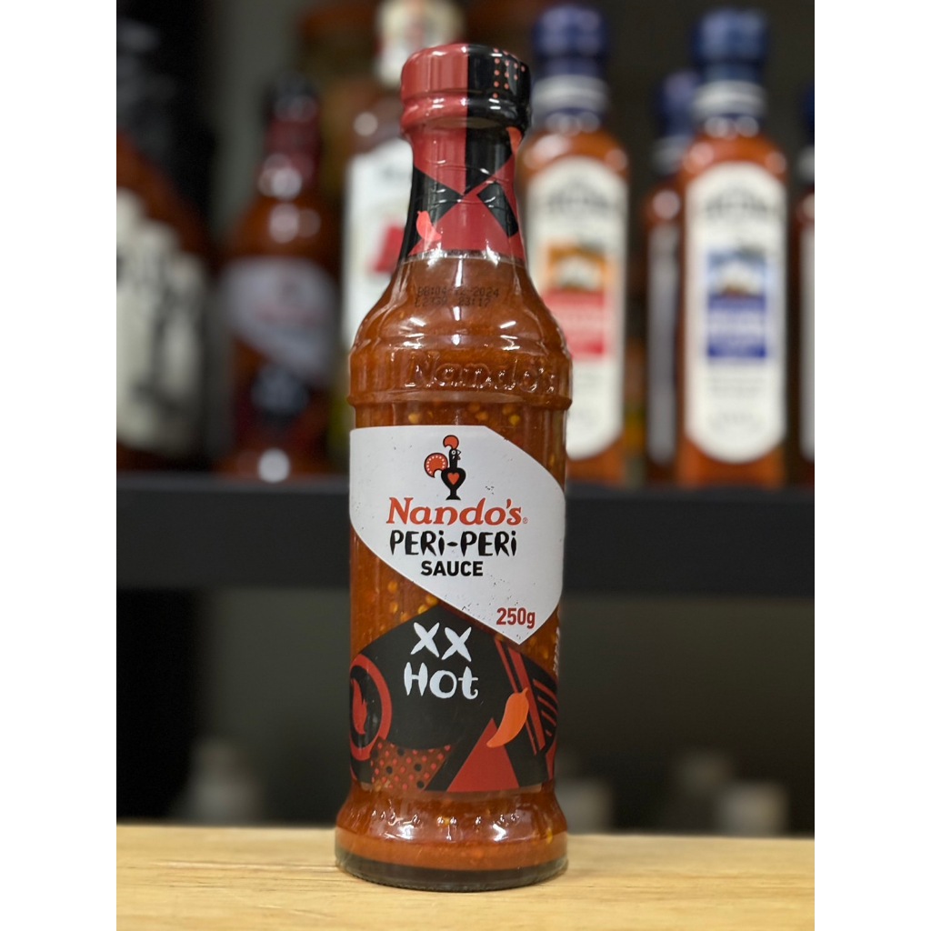 🌶🌶Nandos Peri Peri  Hot Sauce 250g ตรานานโด้ส์ พิริ พิริ ซอสเอ็กซ์ เอ็กซ์ ฮอท ( ซอสพริกจิ้มไก่ย่าง)🍗