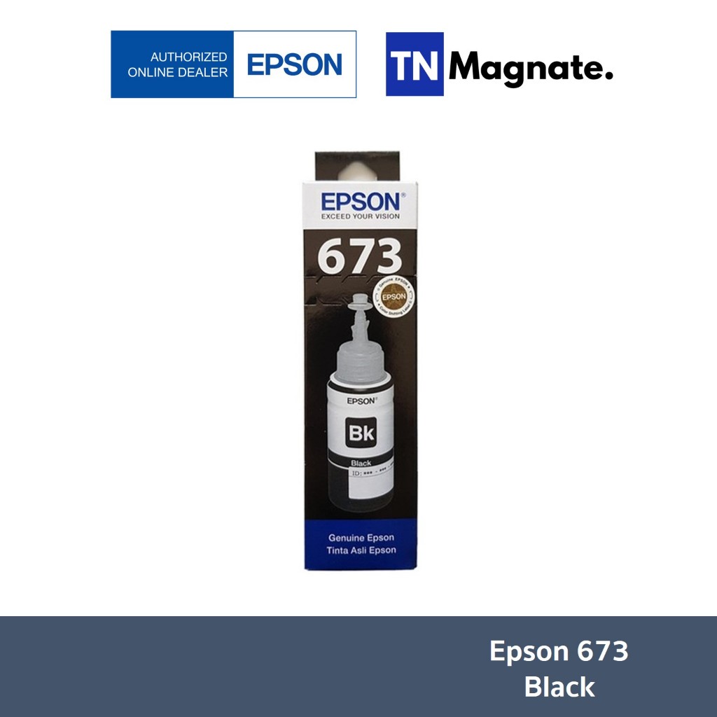 [หมึกพิมพ์] Epson 673 Ink BK T673100 70ml. (BLACK:สีดำ)