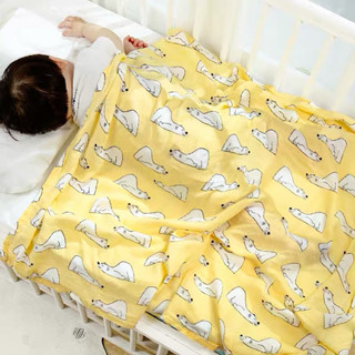 ผ้าห่อตัว มัสลินแบมบู 70% คอตตอน30% ขนาด120*120cm +- (มีลายใ…