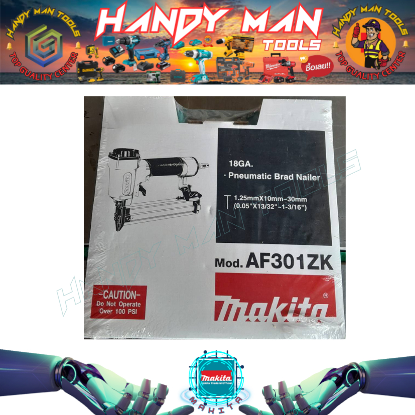 MAKITA เครื่องยิงตะปู รุ่น AF-301ZK (สีเงิน) # ออก..ใบเสร็จ-ใบกำกับภาษี..ได้ครับ..