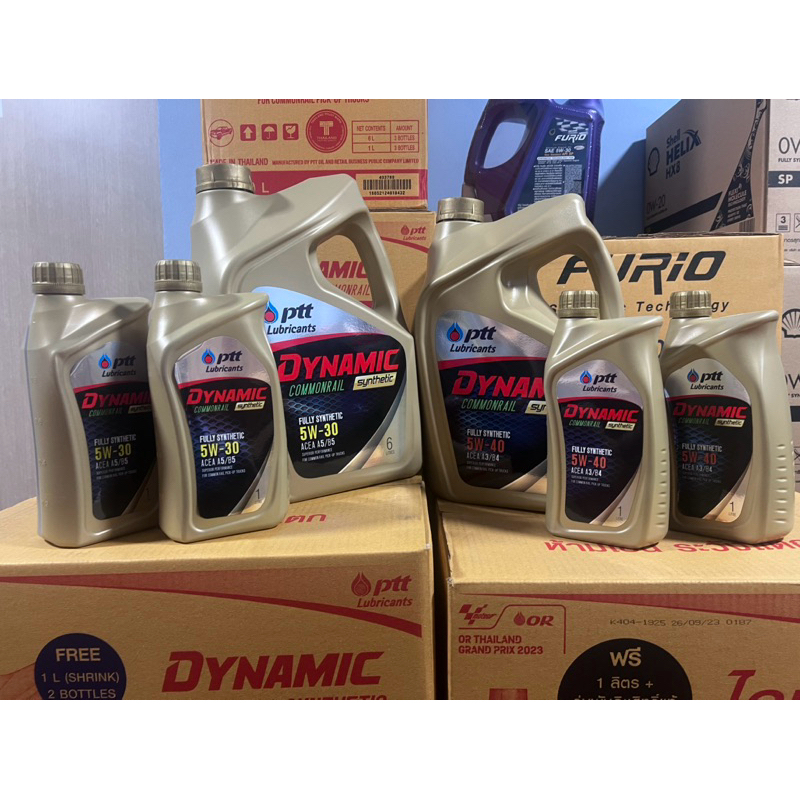 น้ำมันเครื่อง เครื่องยนต์ดีเซล สังเคราะห์ 100% ปตท Ptt dynamic commonrail synthetic 5w-30 หรือ 5w-40