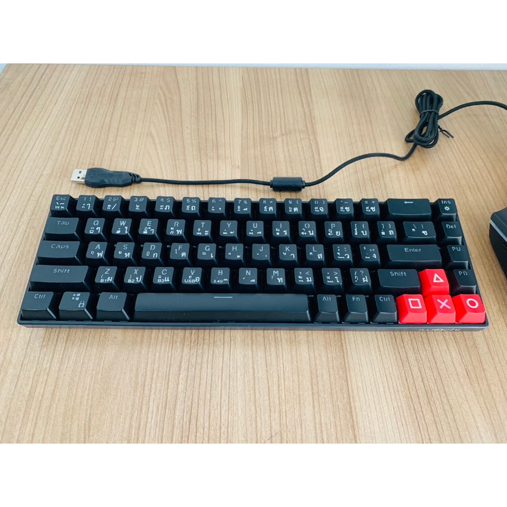 คีย์บอร์ด ไร้สาย iWachi Keyboard IK-68+สาย Tyce C มือสอง มีประกันร้าน