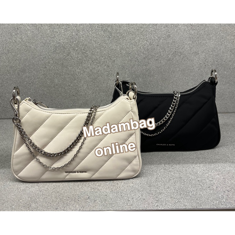 CHARLES & KEITH Philomena Crossbody Bag กระเป๋าสะพายไหล่ สะพายข้าง พร้อมสายยาวสะพายข้าง