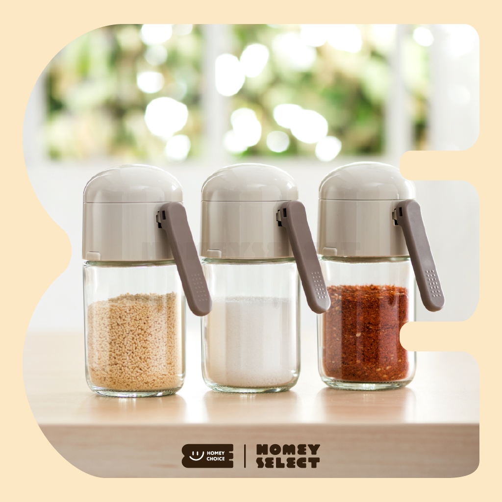 HomeyChoice ขวดแก้วใส่เครื่องปรุง ขวดใส่เกลือแบบกด สำหรับการทำอาหาร ใช้งานง่าย รุ่น 8029 ขนาด 250ML - รูปที่ 5