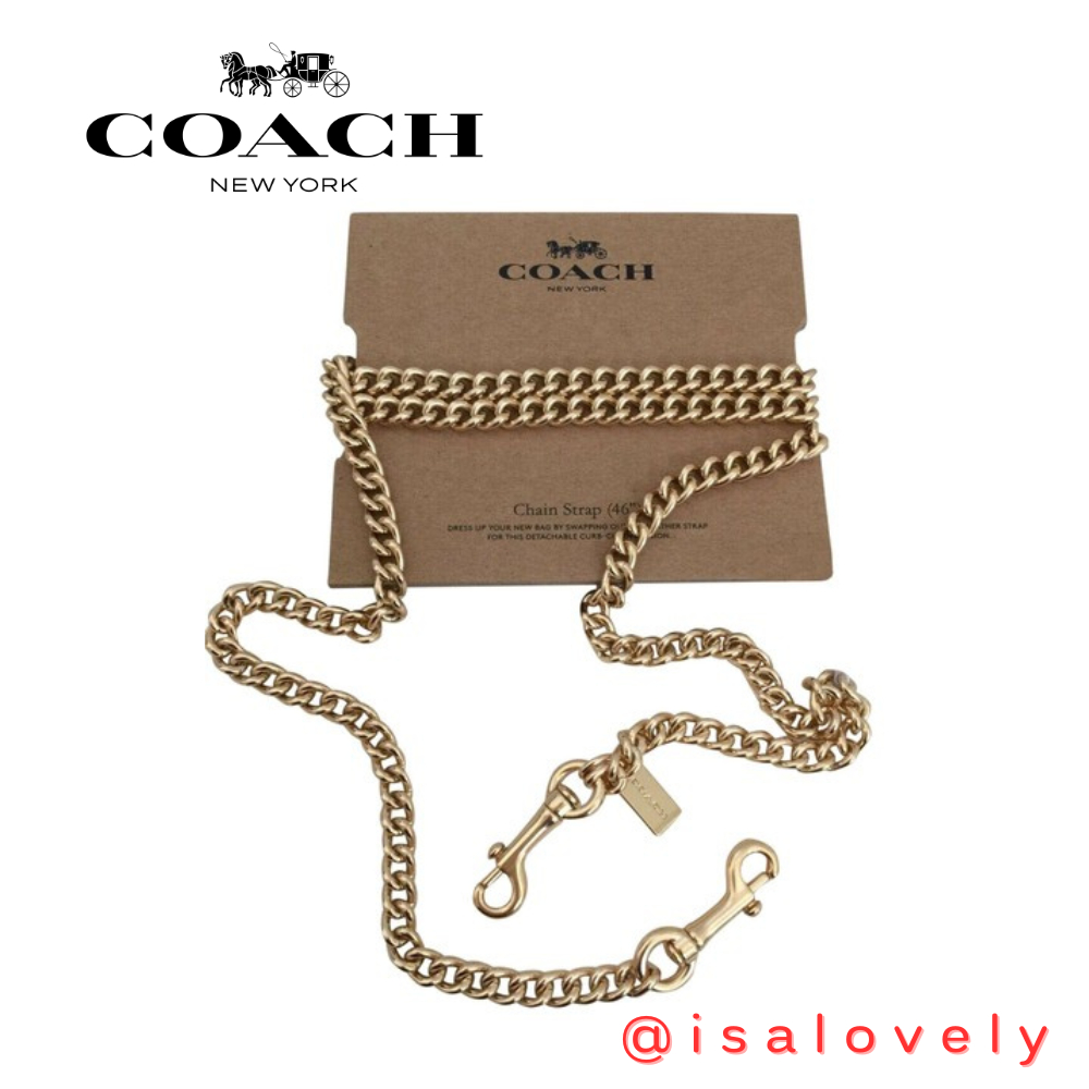 📌Isa Lovely Shop📌  COACH F31126 Shoulder Crossbody  Chain Strap  Color : Gold