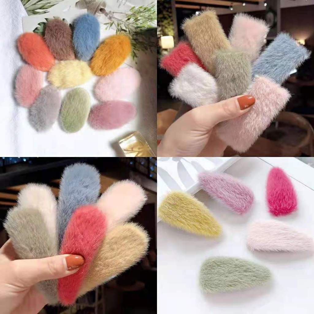 COD🌷1บาทกิ๊บติดผมขนฟูรูปเมฆลายหัวใจเรขาคณิตสีแคนดี้น่ารักเกาหลีเครื่องประดับผมสำหรับผู้หญิงเข้ากับทุกการแต่งกาย-det - รูปที่ 2