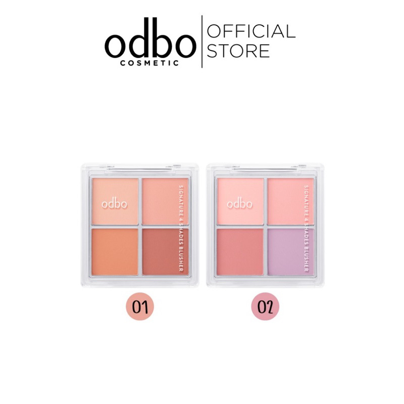 [ODBO] Signature 4 Shades Blusher 10g ซิกเนเจอร์ โฟร์ เฉดส์ บลัชเชอร์.