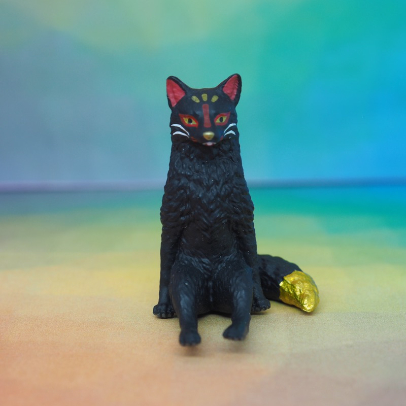 Fox Sitting Like a Human Mini Figure Collection - Japanese Black Fox