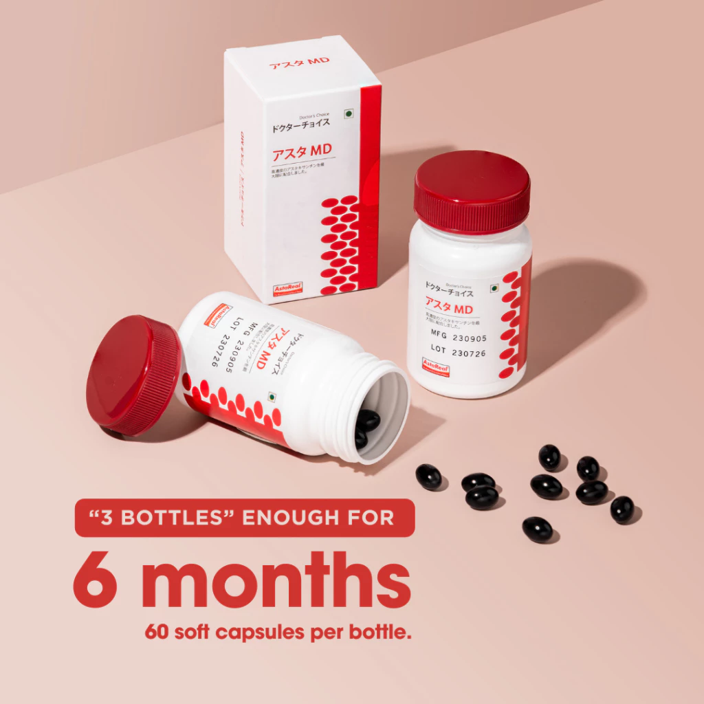 [SET 3 ขวดราคาพิเศษ] Made in Japan AstaMD AstaREAL Astaxanthin ชะลอวัย ต้านอนุมูลอิสระ แอสต้าแซนธิน