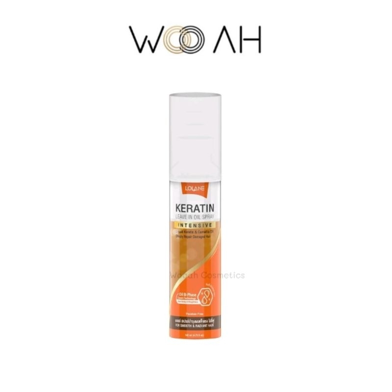 Lolane Keratin Leave in Oil Spray 140ml โลแลน ออยล์สเปรย์บำรุงผม