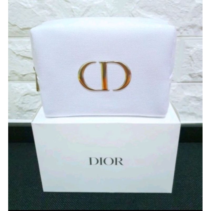 แท้💯% กระเป๋าเครื่องสําอางค์ Dior สีขาว