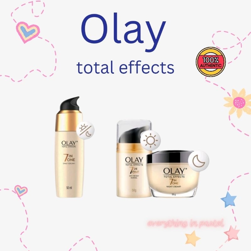 [A012] โอเลย์ โททัล เอฟเฟค Olay Total Effects Normal Cream SPF 15 50g + Olay Total Effects Night