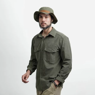 G002 GREEN หมวกเดินป่า สไตล์สตรีทวินเทจ งานคอตตอนฟอกพิเศษ สีทูโทน เบา สวย ใส่สบาย