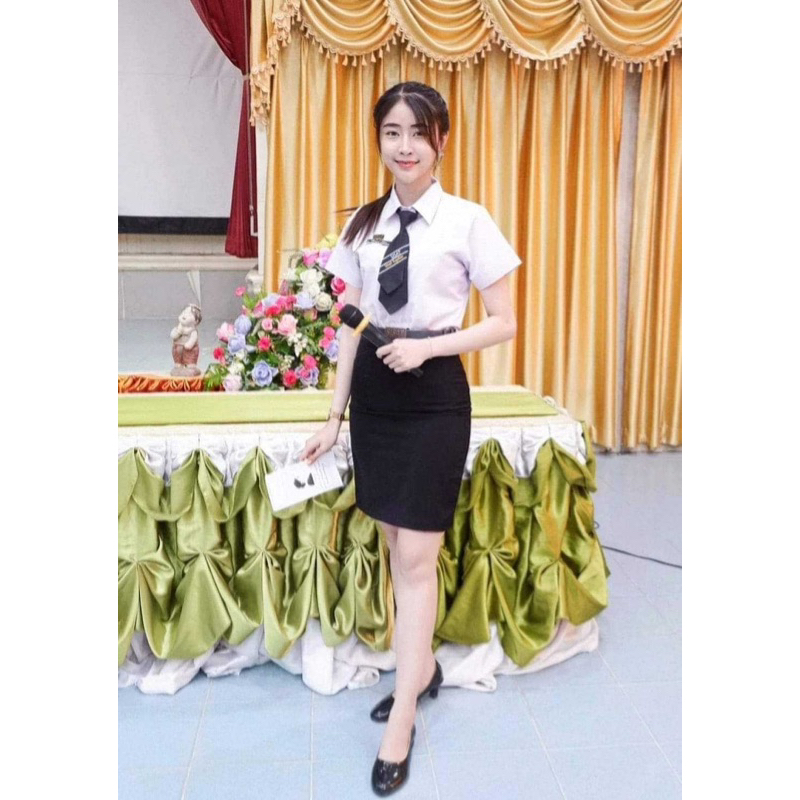 กระโปรงไม่ผ่า  เอลสูง ผ้ายืด  รุ่นมีกระเป๋า