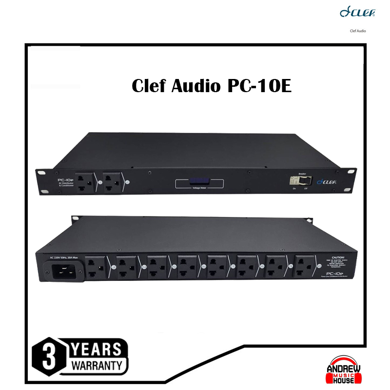 Clef Audio PC-10e | เครื่องกรองสัญญาณกระแสไฟ 10 ช่อง พร้อมหน้าจอ LED แสดงไฟ ประกันศูนย์