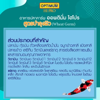 ออพติมั่ม ไฮโปร อาหารปลาคาร์พ Wheat Germ (สูตรบำรุงผิว) ขนาด 7 กก.