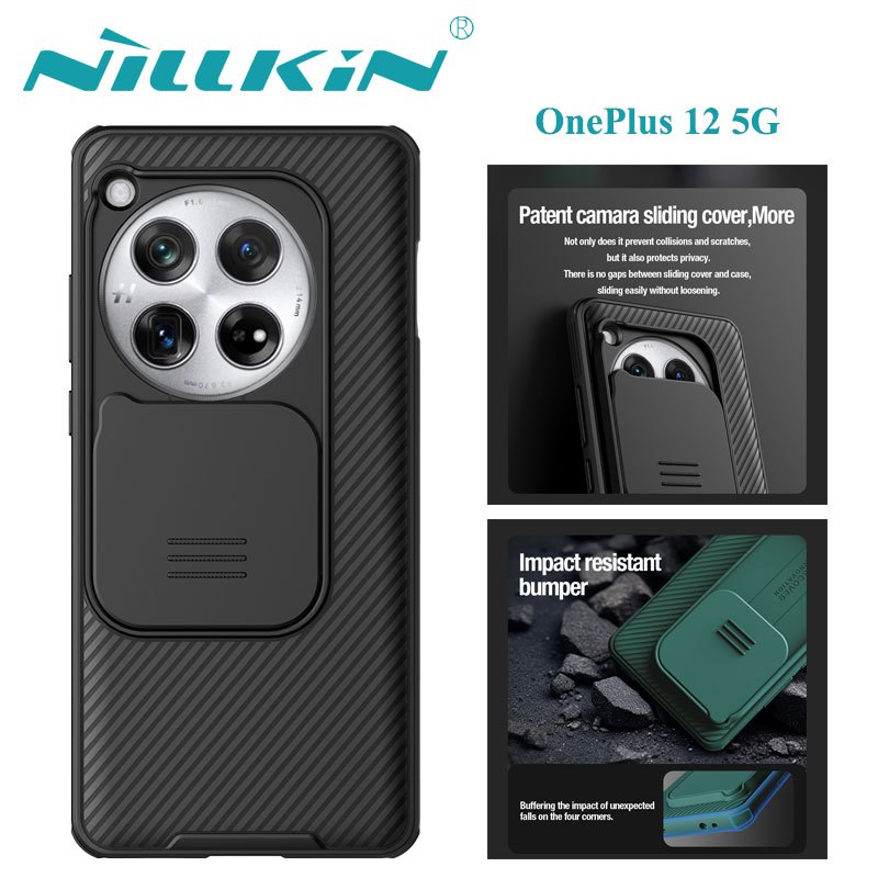 Nillkin เคส เคสโทรศัพท์ OnePlus 12 5G Case Slide Camera Protection Shockproof Back Cover oneplus12 c