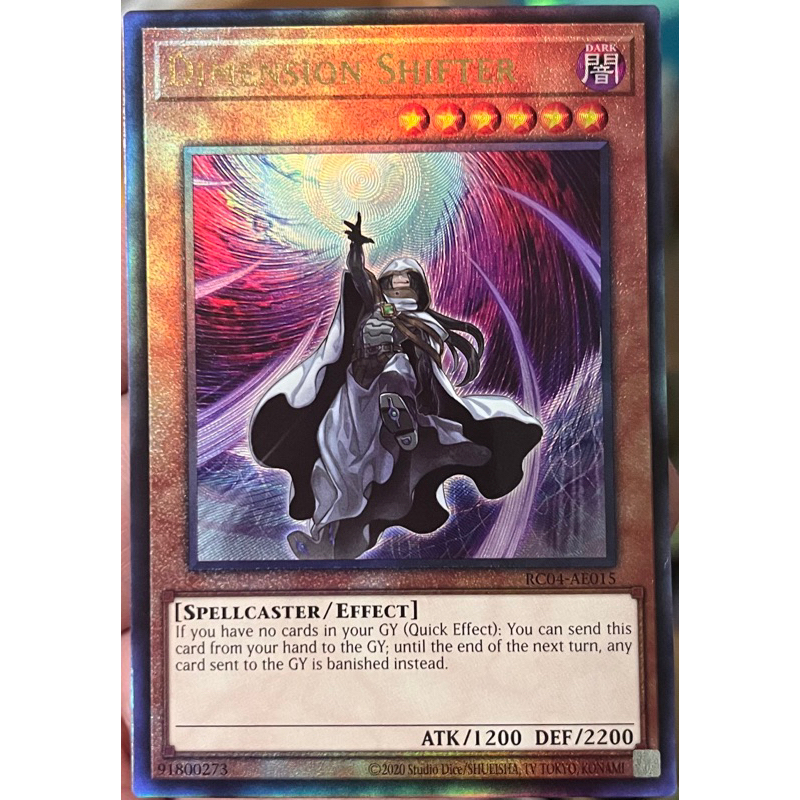 Yugioh Asia-Eng [RC04-AE015] Dimension Shifter (Ultimate Rare) การ์ดเกมยูกิแท้ถูกลิขสิทธิ์