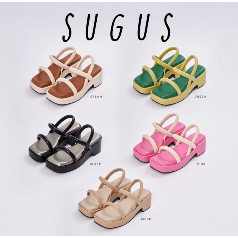 SUGUS”ซูกัส”รองเท้าส้นตึกรัดส้น พื้นนิ่ม น่ารักมากๆค่า พร้อมส่ง