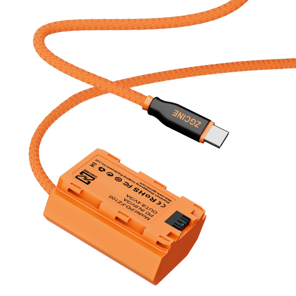 ZGCINE สายแบตเตอร์รี่ USB-C PD to FZ-100 Dummy Battery