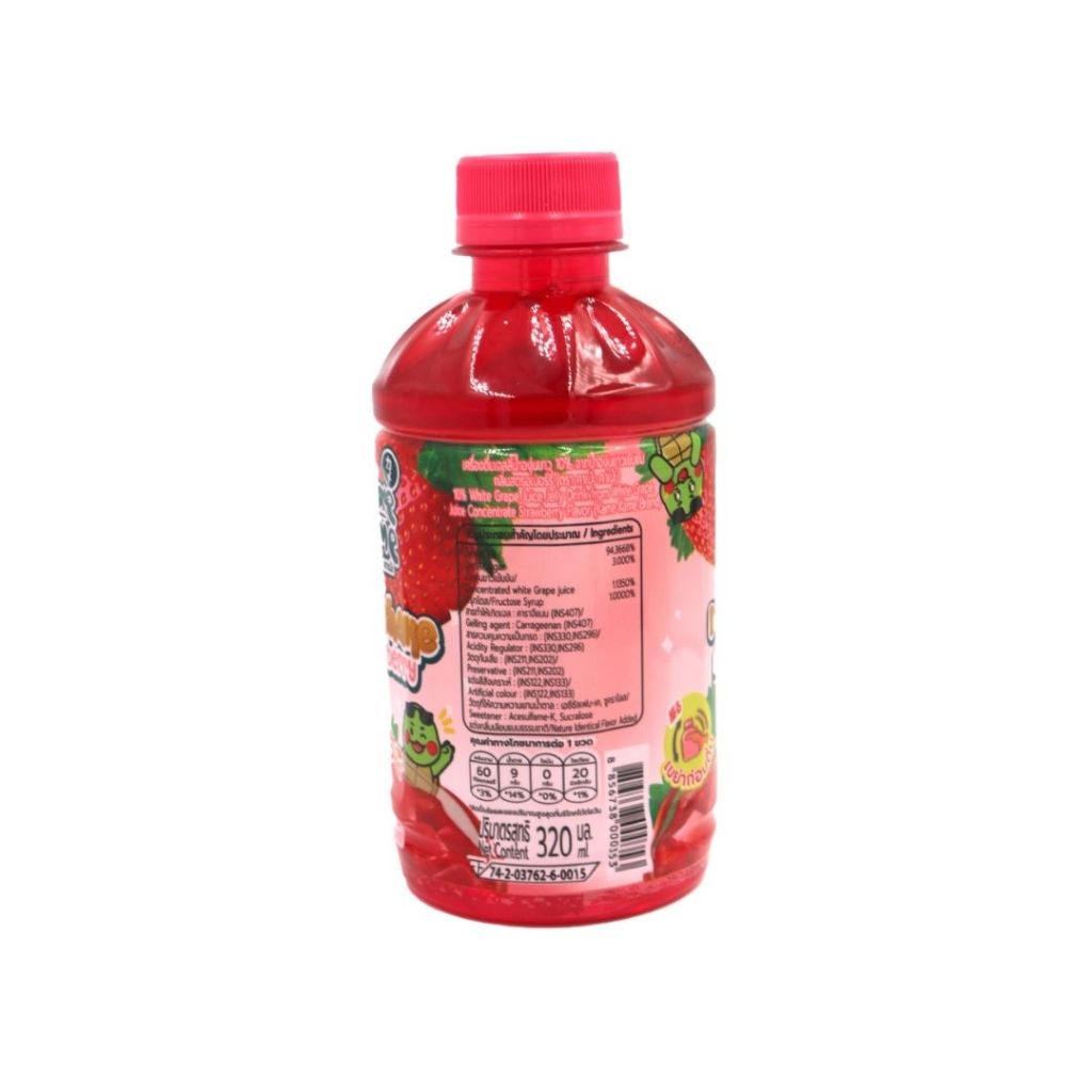 เจลลี่เชค รสสตรอเบอร์รี่ คาเมะ คาเมะ 320 ML. ลังละ 48 ขวด - รูปที่ 2