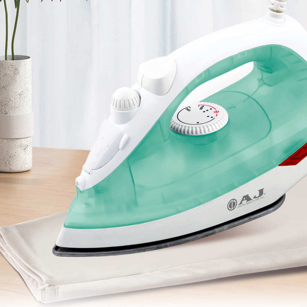 AJ เตารีดไอน้ำ รุ่น SSIR-907 กำลังไฟ 1200 วัตต์ รีดผ้าเรียบทันใจ ใช้ได้ทั้ง ไอน้ำและ แบบแห้ง ประกัน 1 ปี