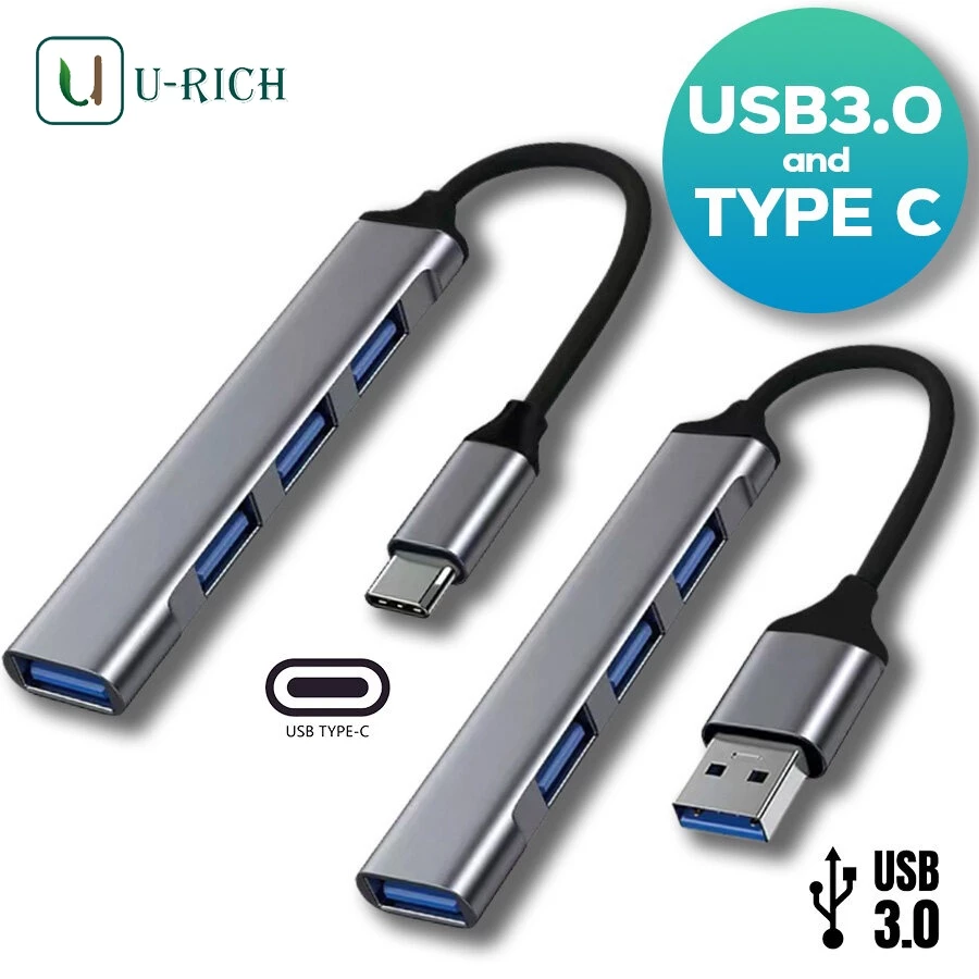 USB HUB ความเร็วสูง 4 พอร์ตฮับ USB 3.0 Type-C HUB Adapter สำหรับ PC / อุปกรณ์เสริมคอมพิวเตอร์