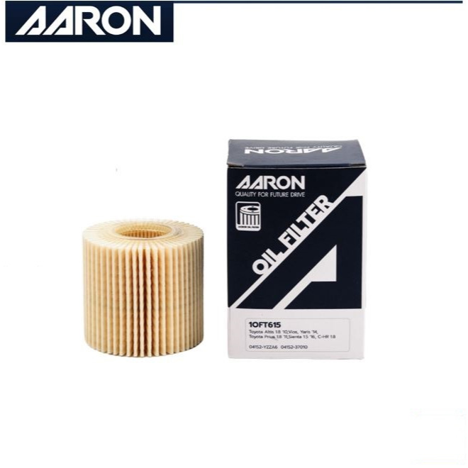 AARON กรองน้ำมันเครื่อง Toyota Altis ปี10-16 เครื่อง Duo VVTi 1ZR 3ZR Yaris 1.2 ปี14-17 Prius Aaron กรองกระดาษ 1OFT615