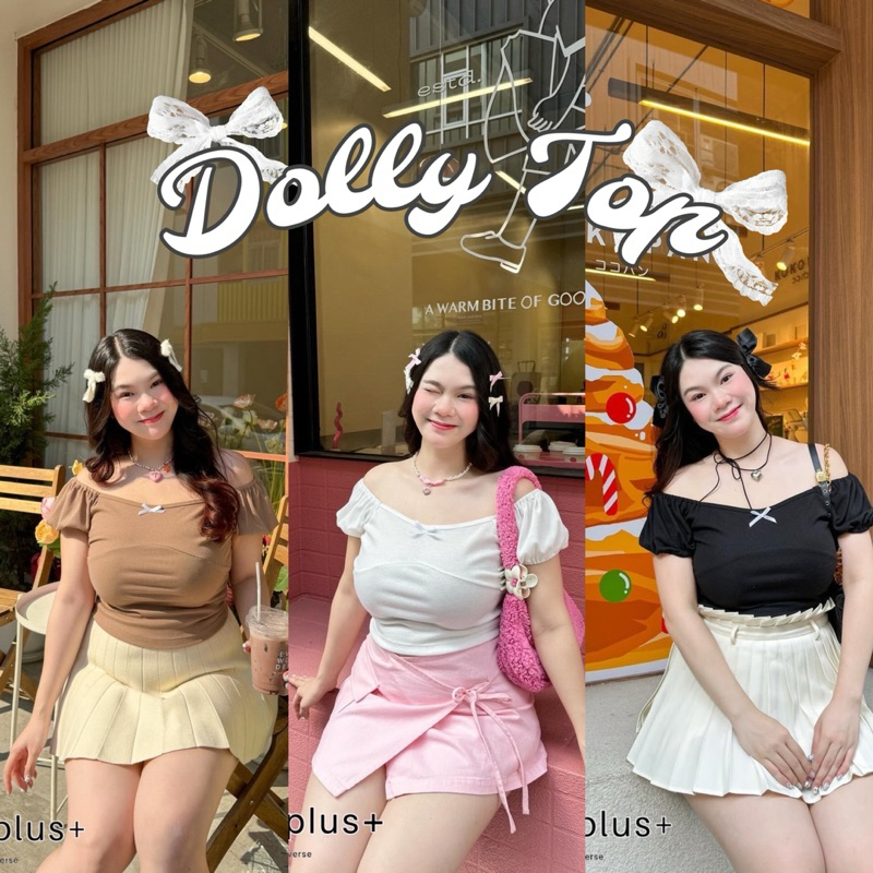 𝐂𝐡𝐮𝐛𝐛.(อก38-52) เสื้อสาวอวบพลัสไซส์ แขนตุ๊กตา แต่งโบว์ น่ารักมาก #T018