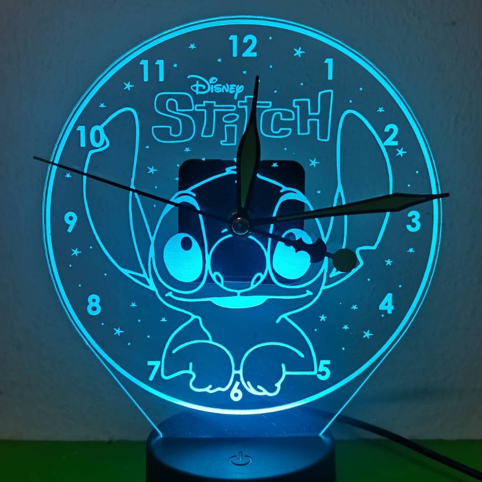 โคมไฟ นาฬิกา สติช เปลี่ยนไฟได้ 7 สี [ของขวัญปีใหม่]