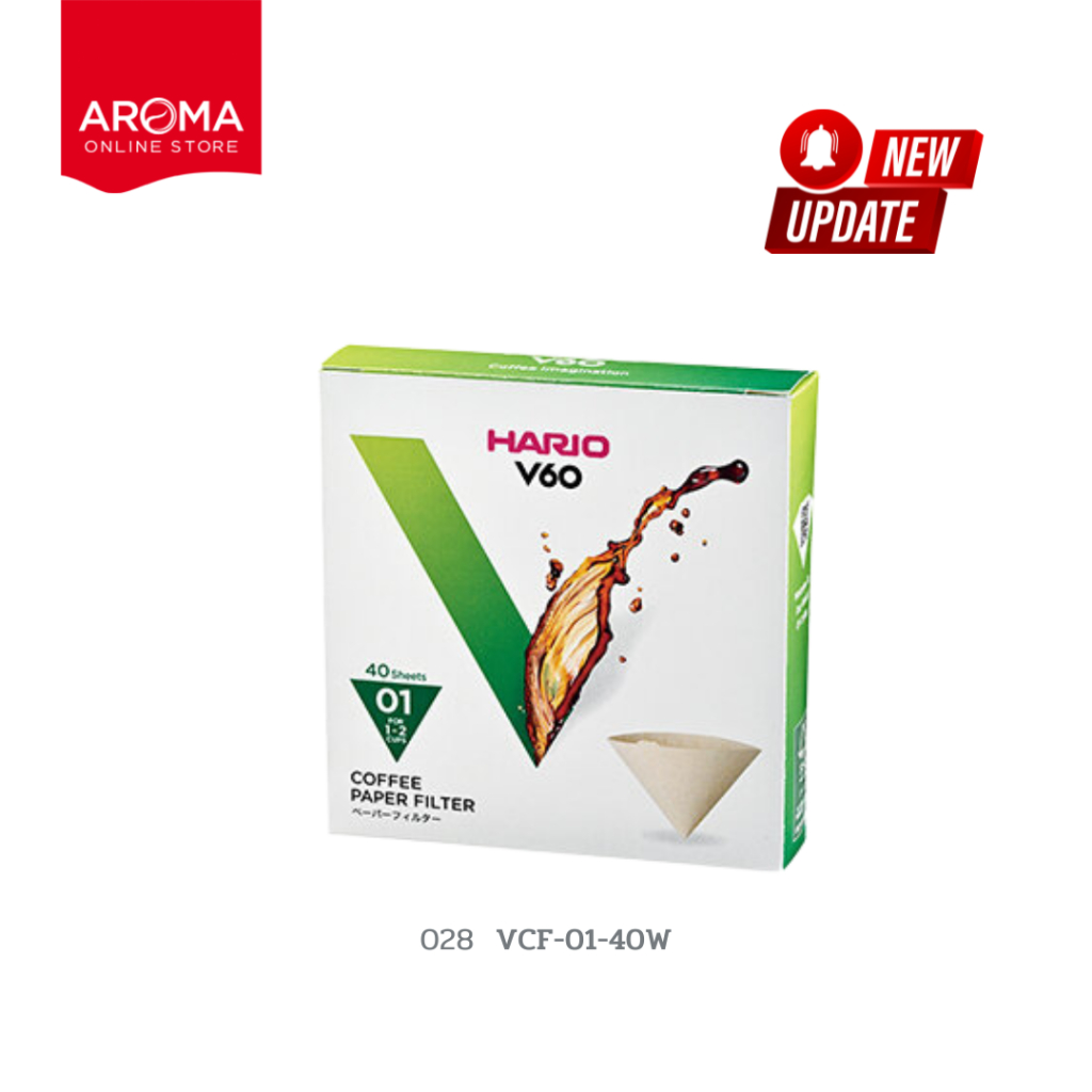 Hario กระดาษกรอง 01 สีขาว / HARIO(028)V60 Paper Filter 01 W 40 Sheets /VCF-01-40W