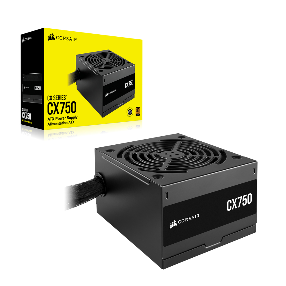 POWER SUPPLY (อุปกรณ์จ่ายไฟ) CORSAIR CX750 750 Watt 80 PLUS Bronze (CP-9020279-NA)