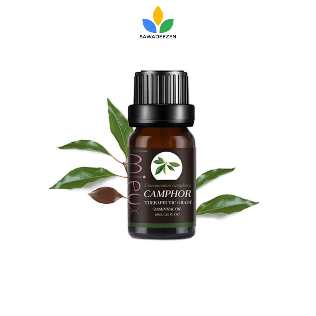 Camphor Essential Oil,100% Pure, Therapeutic Grade,10 ml น้ำมันหอมระเหย กลิ่น การบูร | SawadeeZen