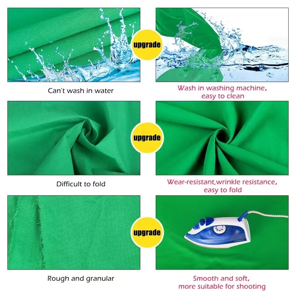 Photography 2x3m Green Screen Polyester Backdrop Photo Studio Background Chromakey
