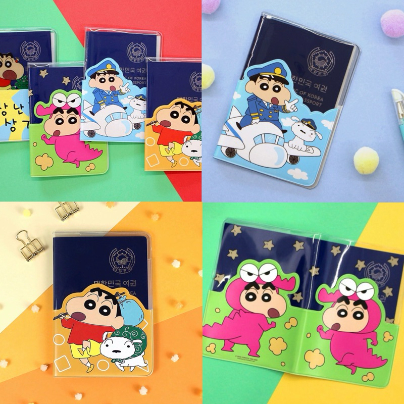 พร้อมส่ง✈️ **ลิขสิทธิ์เกาหลี** ซองใส่ พาสปอร์ต ชินจัง Shinchan Passport Case ปกหนังสือเดินทาง Passport Cover 85005