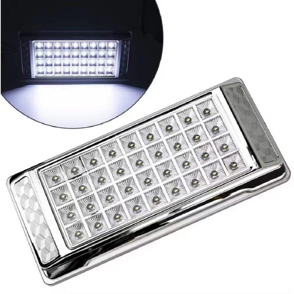 ไฟเพดานติดรถยนต์  รถยนต์ รถ10ล้อ  ทรงกลม/ทรงเหลี่ยม24V-GT691-37LED แสงขาว ไฟ12V กับ 24V ราคาต่อ 1ชิน
