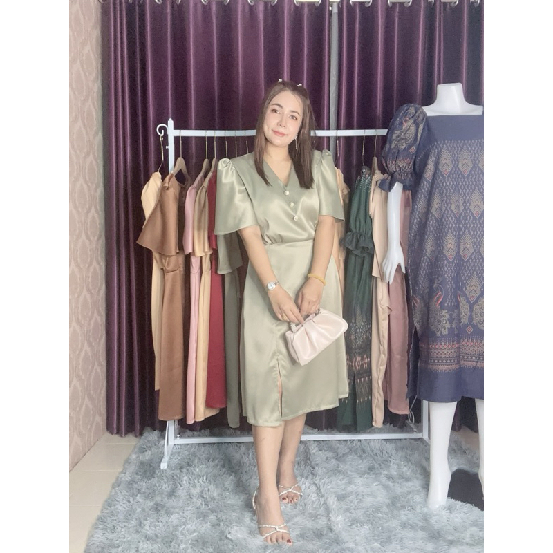 #เดรสไปงาน #รหัสD03 #เดรสไปงานแต่ง ไม่สะดวกรับไม่กดสั่งเล่นนะคะ #01 ทรงกระโปรงบ้านเจ้าหญิง #ชุดออกงาน