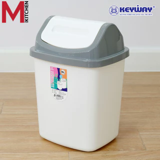 M KITCHEN ถังขยะ ถังขยะมีฝาปืด แบบฝาสวิง Keyway ขนาด12/16 ลิตร