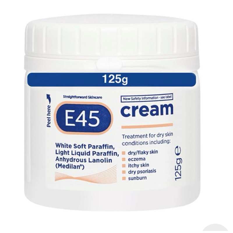 ❌พร้อมส่ง❌E45 Moisturising Cream for Dry Skin 125g ❌EXP6/27❌