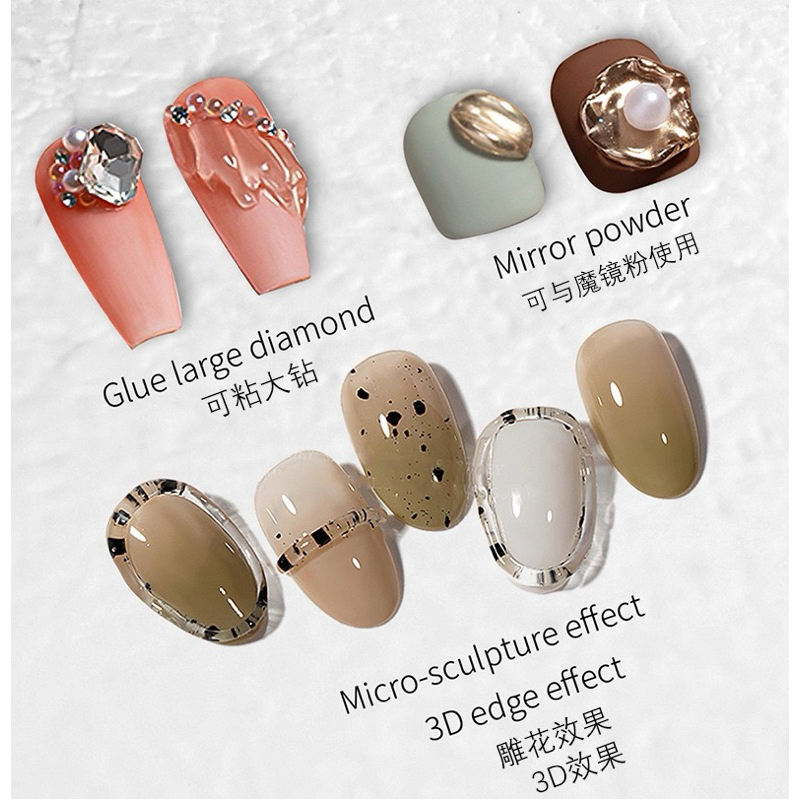 กาวเจลติดอะไหล่ ติดเครื่องประดับเล็บ คริสตัล Monja เนื้อโปร่งใส (ขนาด 8g) - รูปที่ 5